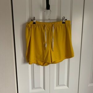 SHEIN Vibrant Yellow Athletic Shorts